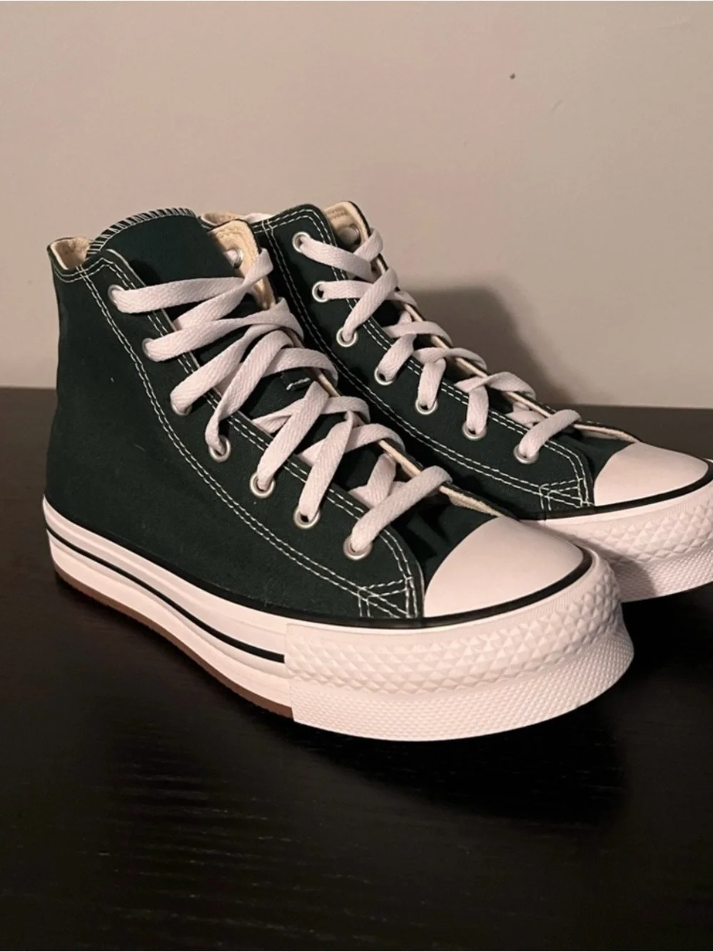 Dark Green Platform Converse